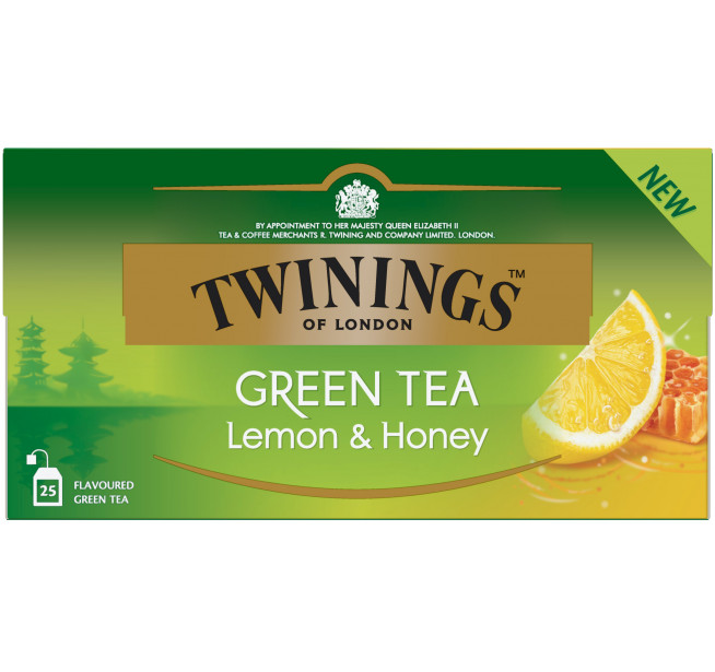 Ceai Twinings Verde cu aroma de Lamaie si Miere 25 Pliculete